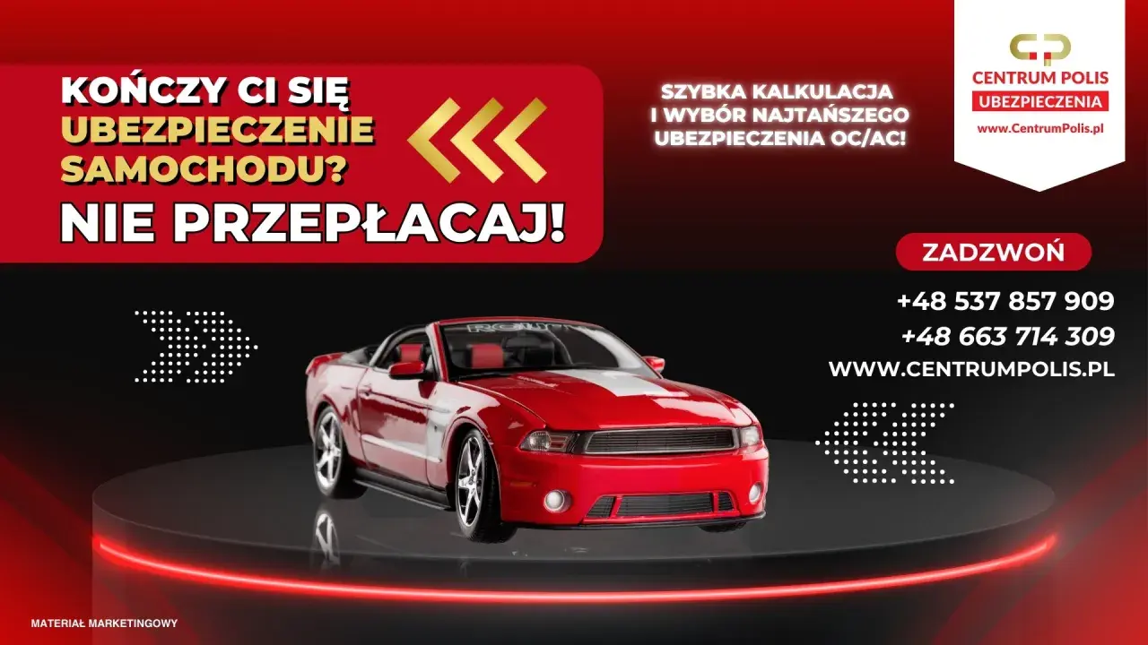 Nowy samochód z salonu? Z Centrum Polis ubezpieczenie OC/AC to szybka kalkulacja i najtańsza oferta. Zadzwoń!