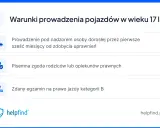 Warunki prowadzenia pojazdów w wieku 17 lat: nadzór dorosłego, zgoda rodziców i zdany egzamin na prawo jazdy.