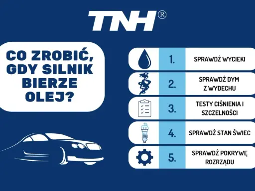 Co zrobić, gdy silnik bierze olej, ale nie kopci? Sprawdź wycieki, dym z wydechu, ciśnienie, świece i pokrywę rozrządu.