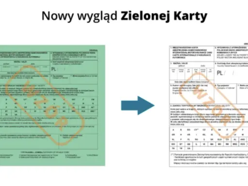 Porównanie starej i nowej Zielonej Karty, dokumentu ubezpieczeniowego dla podróżujących po Ukrainie i innych krajach.