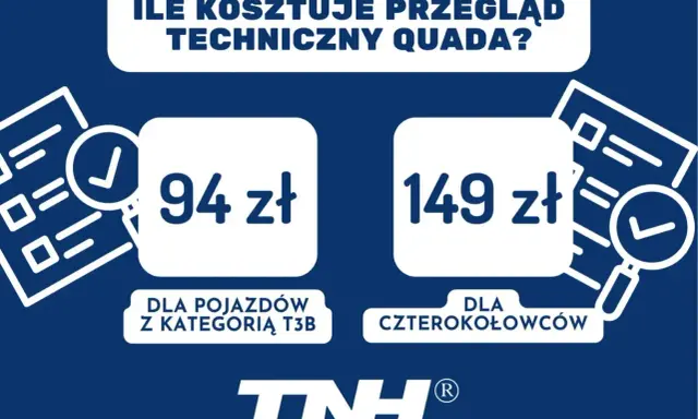 Przegląd techniczny quada: 94 zł dla pojazdów z kategorią T3B, 149 zł dla czterokołowców. Rejestracja quada może być tańsza!